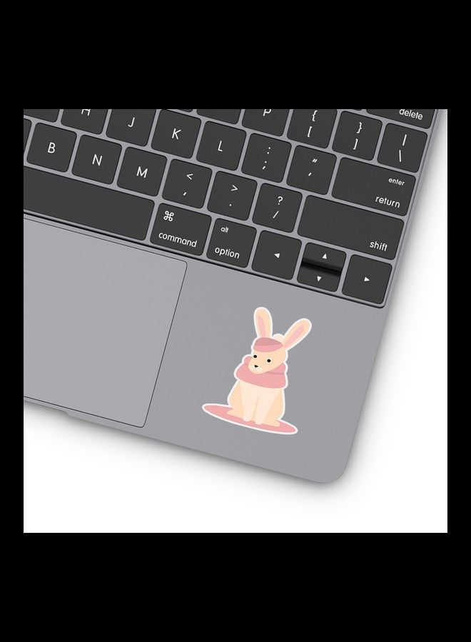 RKN Cute Rabbit Vinyl Stickers For Laptop 3inch - Image 2