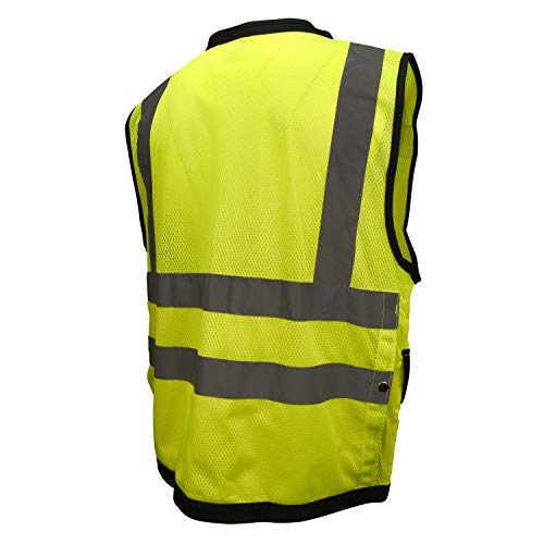 Radians Unisex Adult Industrial Safety Vest, Safety Green, Medium US - Image 2