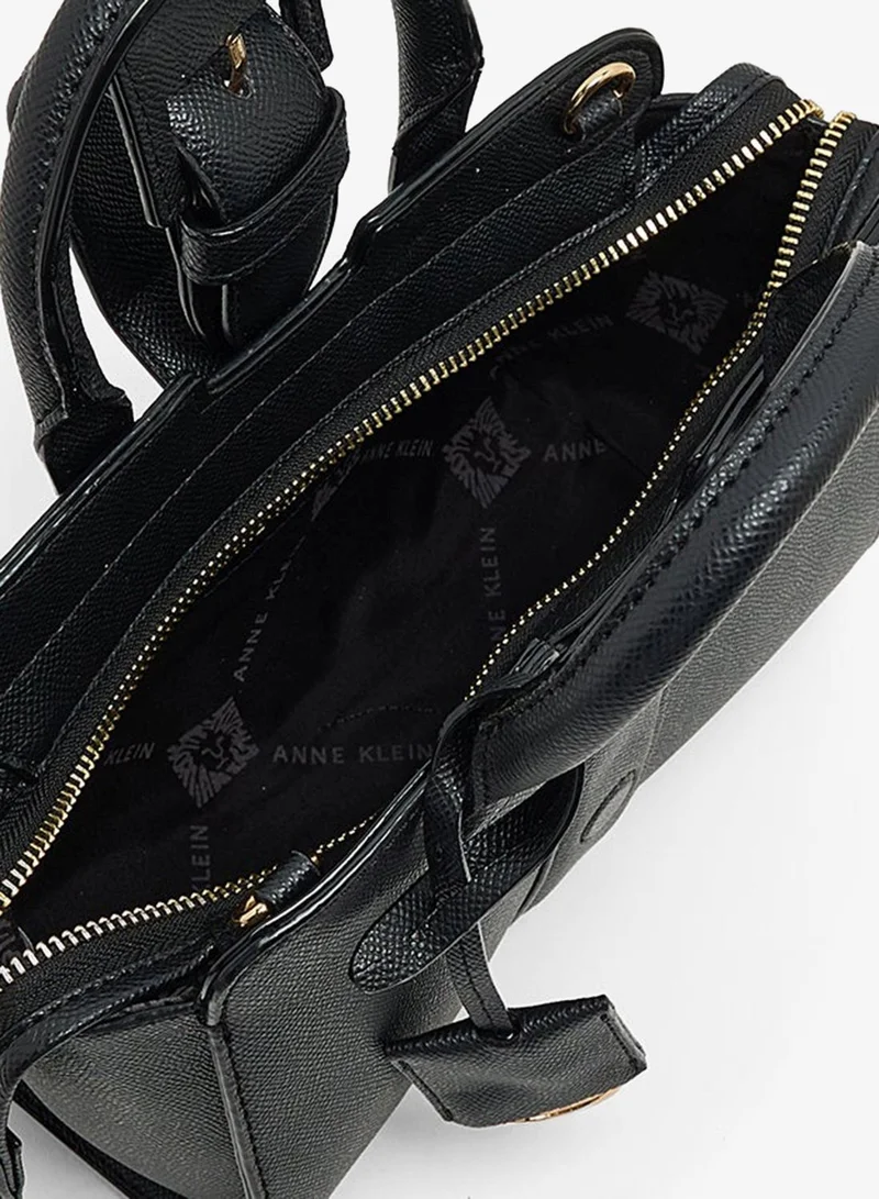 ANNE KLEIN  Anne Klein Textured Zippered Satchel Bag for Women | Best Price UAE
