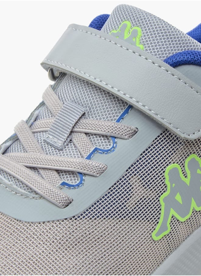 Kappa Boys' Logo Print Sports Shoes with Hook and Loop Closure  - Image 4