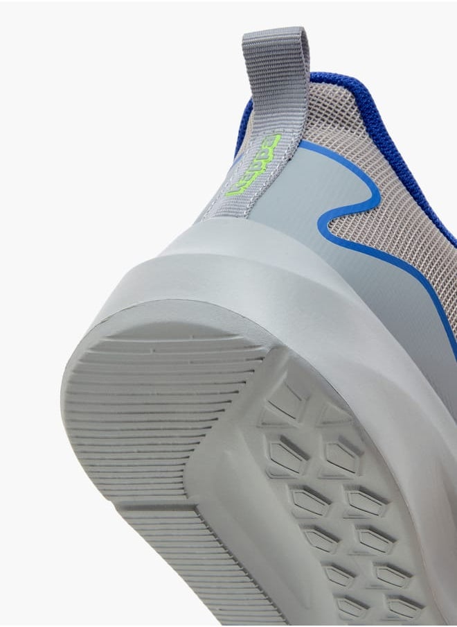 Kappa Boys' Logo Print Sports Shoes with Hook and Loop Closure  - Image 5