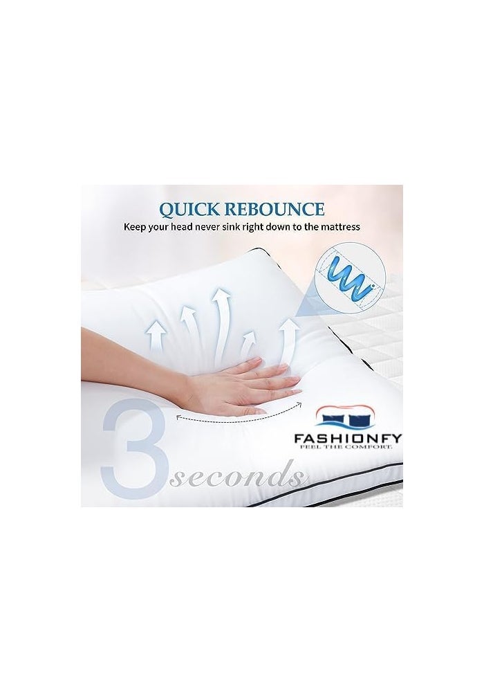 FASHIONFYÃ‚Â® Down Alternative Bed Pillows Set of 2 - Queen Size (20"x28") - Image 3