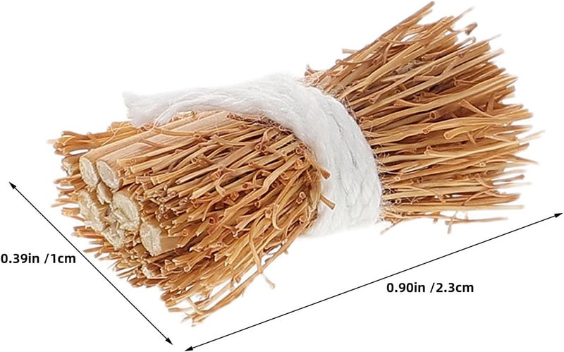 SHOWERORO 12pcs Mini Hay Bales: Micro Landscape Haystack Figurine - Dollhouse Hay Stack Hayrick Photography Props for DIY Handicrafts Garden Scenery - 0.9“ - Image 3