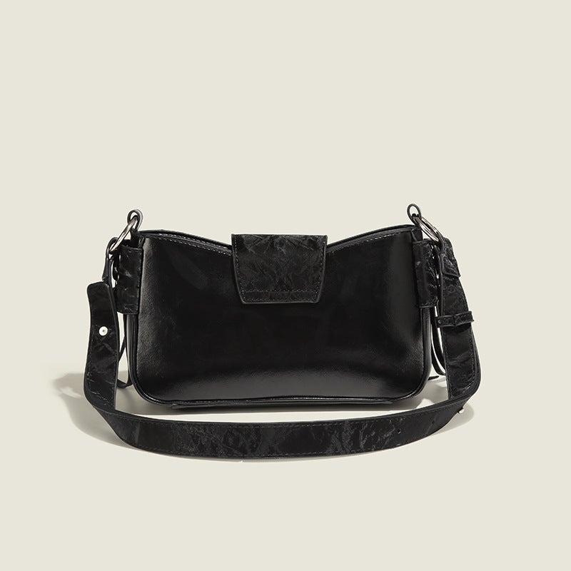 Korean Niche Motorcycle Bow Bag Women'S Fashion Small Square Bag Sweet Cool Spice Girl Style Shoulder Crossbody Bag - Image 4