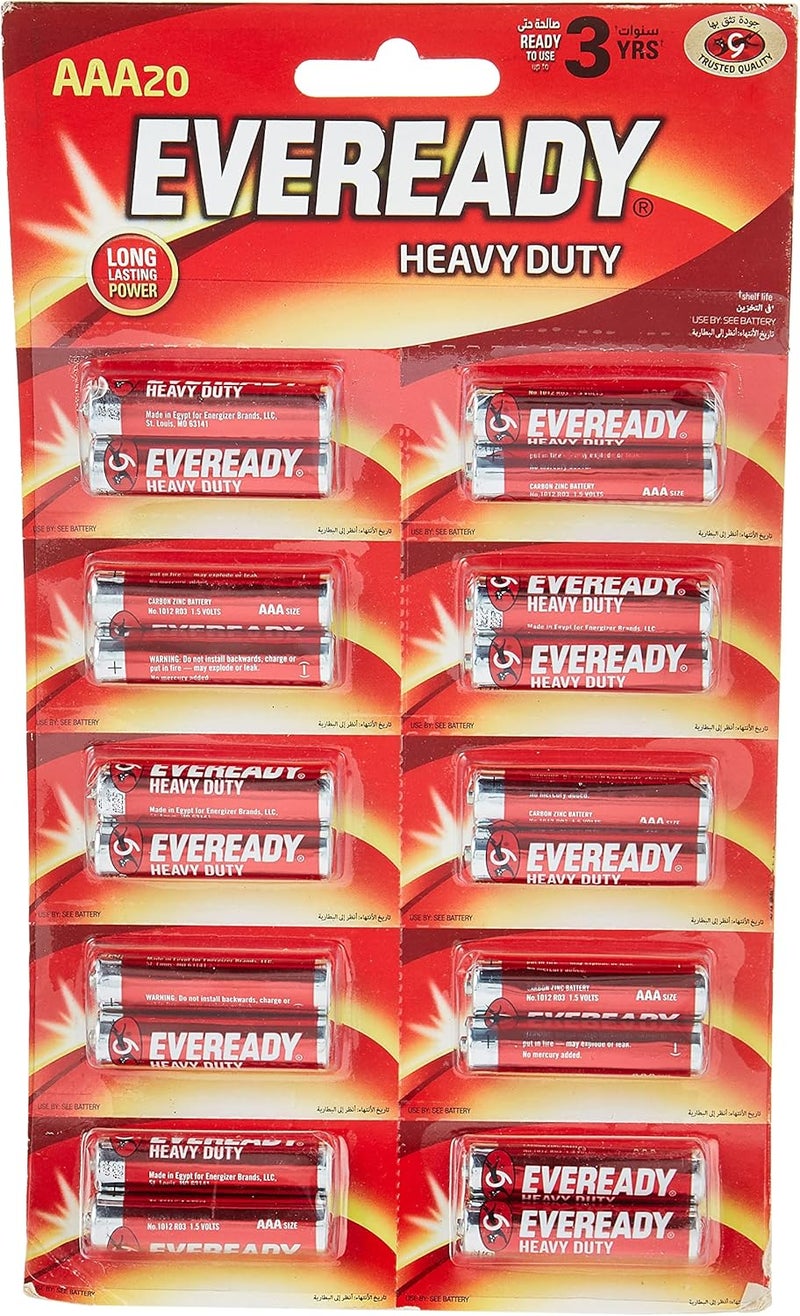Eveready بطاريات إيفر ريدي C-Z 1012 1.5 فولت AAA عبوة من قطعتين - Image 1