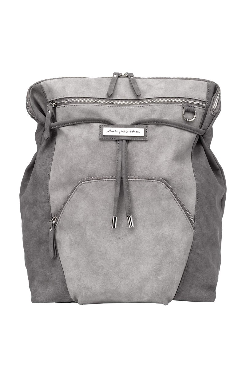 petunia pickle bottom Petunia Pickle Bottom Cinch Convertible Backpack Diaper Bag Stylish Spacious Secure Backpack for Busy Modern Moms Dads Pewter