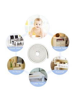 KidDough Nitrile Foam Baby Proofing Extra Thick Furniture Edge And Corner Protector, Safety Strip - 5 Mtrs Edge Protector + 8 Corner Guards For Safety, White For Sharp Edges, Baby Safety Products  - Image 3