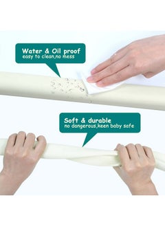 KidDough Nitrile Foam Baby Proofing Extra Thick Furniture Edge And Corner Protector, Safety Strip - 5 Mtrs Edge Protector + 8 Corner Guards For Safety, White For Sharp Edges, Baby Safety Products  - Image 4