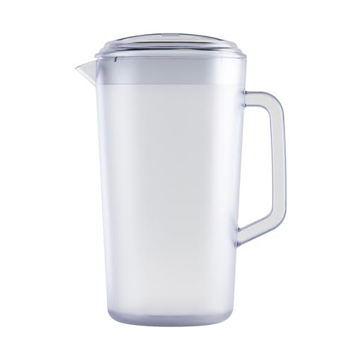Get G.E.T. Heavy-Duty 1 Gallon Plastic Pitcher with Lid, Clear, BPA Free - Image 3