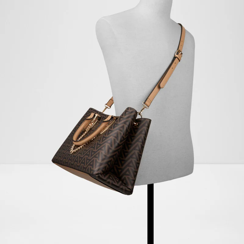 ALDO  BAELI Monogram Patterned Zippered Satchel Bag for Women | Best Price UAE