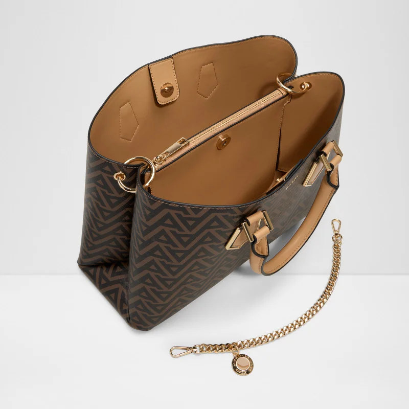ALDO  BAELI Monogram Patterned Zippered Satchel Bag for Women | Best Price UAE