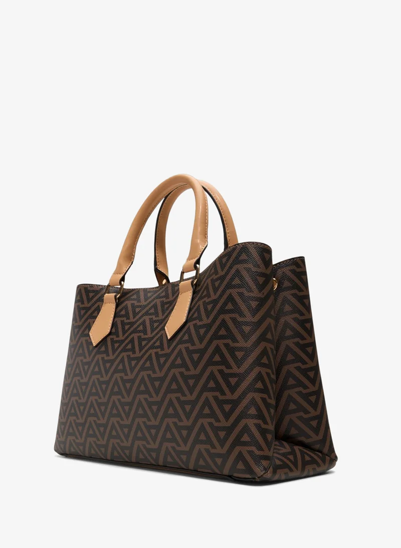 الدو BAELI Monogram Patterned Zippered Satchel Bag