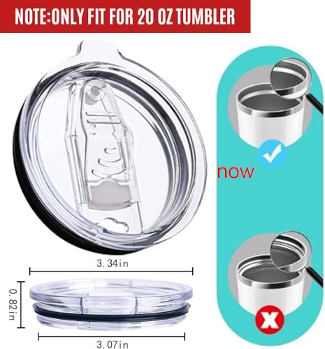 LEIOH 4 Pack 20 oz Tumbler Lid, Replacement Lids Compatible for YETI 20 oz Tumbler,Travel Mug,Spill Proof Splash Resistant Silicone Sliding Covers,Straw Friendly, BPA Free - Image 3