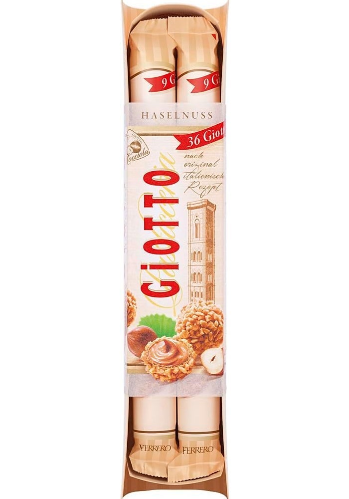 Ferrero Giotto Hazelnut Pastry - Creamy Hazelnut Filling in Crisp Wafer Shell, 4 x 38.7g - Image 1