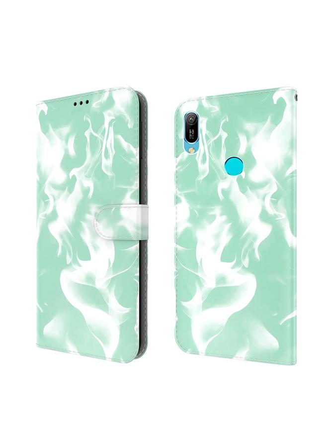 S-TOP Case For Huawei Y6 2019 Cloud Fog Pattern Horizontal Flip Leather Case with Holder & Card Slot & Wallet - Image 2