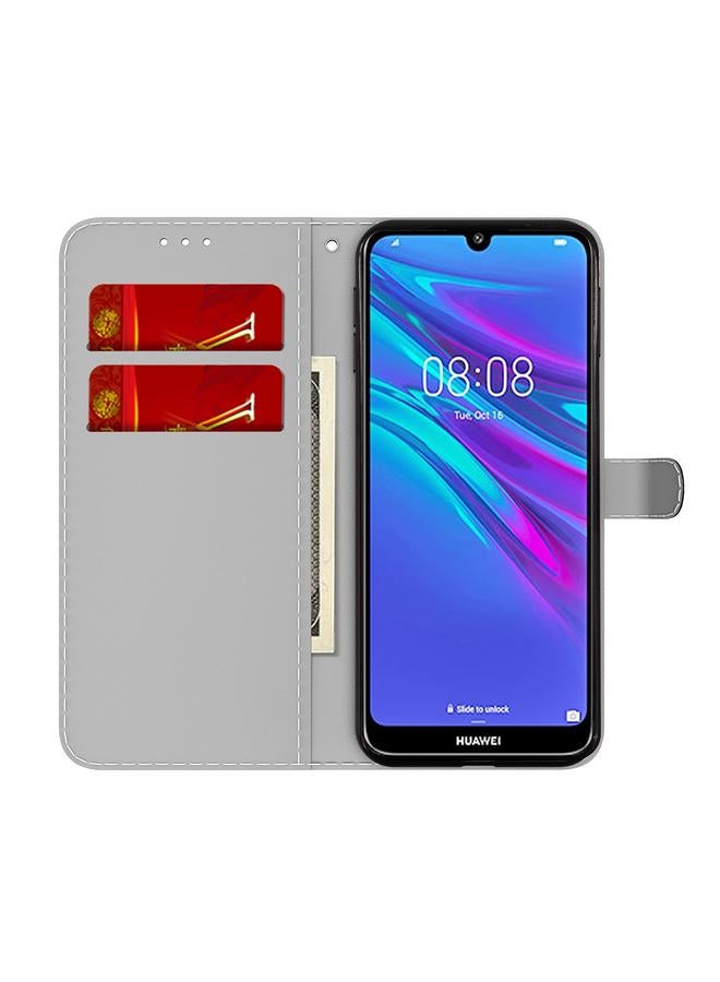 S-TOP Case For Huawei Y6 2019 Cloud Fog Pattern Horizontal Flip Leather Case with Holder & Card Slot & Wallet - Image 4