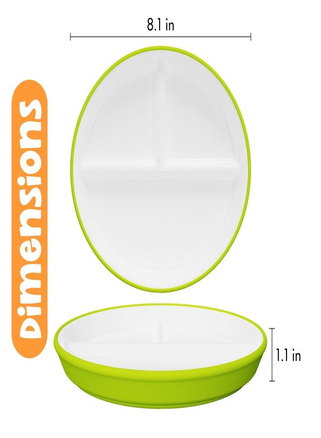 Jayour Kids Porcelain Plates with Anti-Slip Silicone Sleeves | Microwave & Dishwasher Safe | Premium Divided Toddler Plates for Eating | Perfect for Toddlers & Kids - Image 5