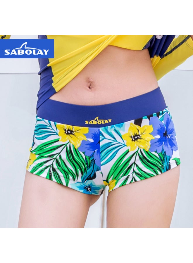 Sabolayins Two-piece Women's Diving Pants Slimming Tummy-covering Beach Sun Protection Swim Trunks Style Outfit