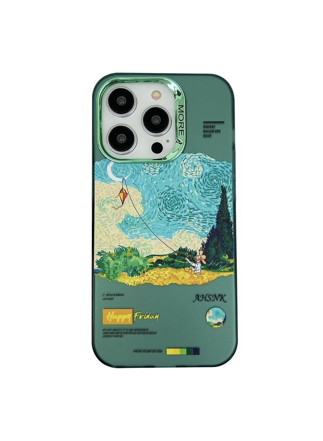 اس-توب جراب لهاتف iPhone 15 Pro مع رسم توضيحي للعدسات المطلية بالكهرباء - Image 1