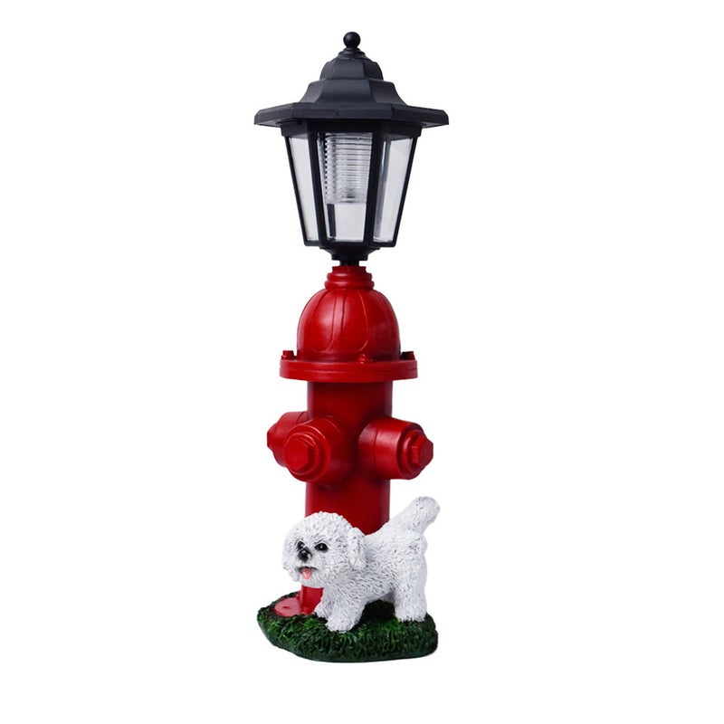 Creative Resin Fire Hydrant Solar Outdoor Light for Home Garden Lawn Path Decor Lamp - Image 3