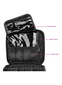 HOPHOP Travel Makeup Case, Cosmetic Organizer Bag Makeup Train Case With Compartment  - Image 2