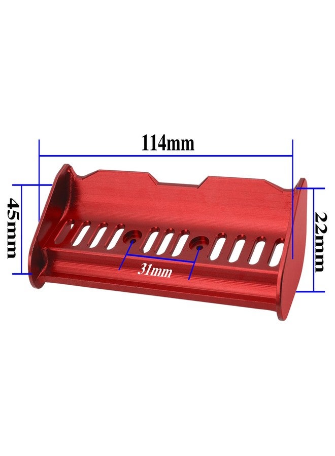 Vgoohobby Metal Tail Wing Rear Spoiler Upgrade Parts Compatible with Hyper Go H14BM H16BM MJX 14209 14210 16207 16208 16209 16210 H16 M162 1/14 1/16 RC Car (Red) - Image 5