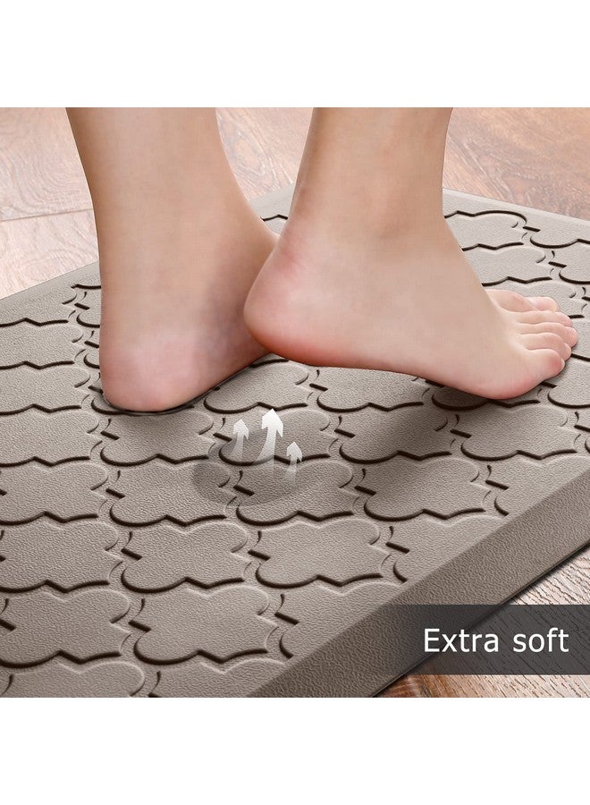 SoftDuo Kitchen Mat [2 PCS] Cushioned Anti-Fatigue Floor Mat, Waterproof Non-Skid Ergonomic Comfort Foam Rugs, Standing Mat for Kitchen, Floor,Office, Sink, Laundry(Khaki) - Image 3