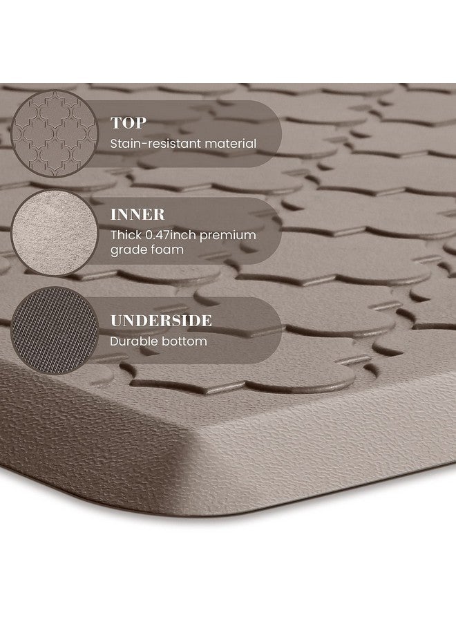 SoftDuo Kitchen Mat [2 PCS] Cushioned Anti-Fatigue Floor Mat, Waterproof Non-Skid Ergonomic Comfort Foam Rugs, Standing Mat for Kitchen, Floor,Office, Sink, Laundry(Khaki) - Image 5