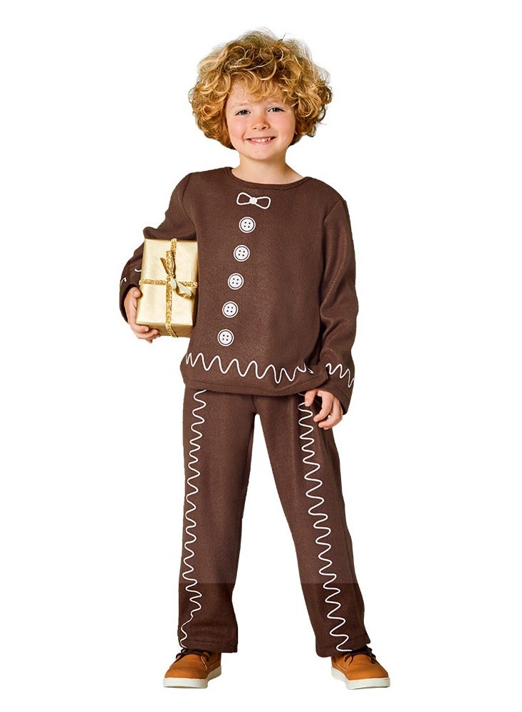 MAD TOYS Gingerbread Boys Festive Child Costume, Top and Trouser Age 3 to 8 years  - Image 1