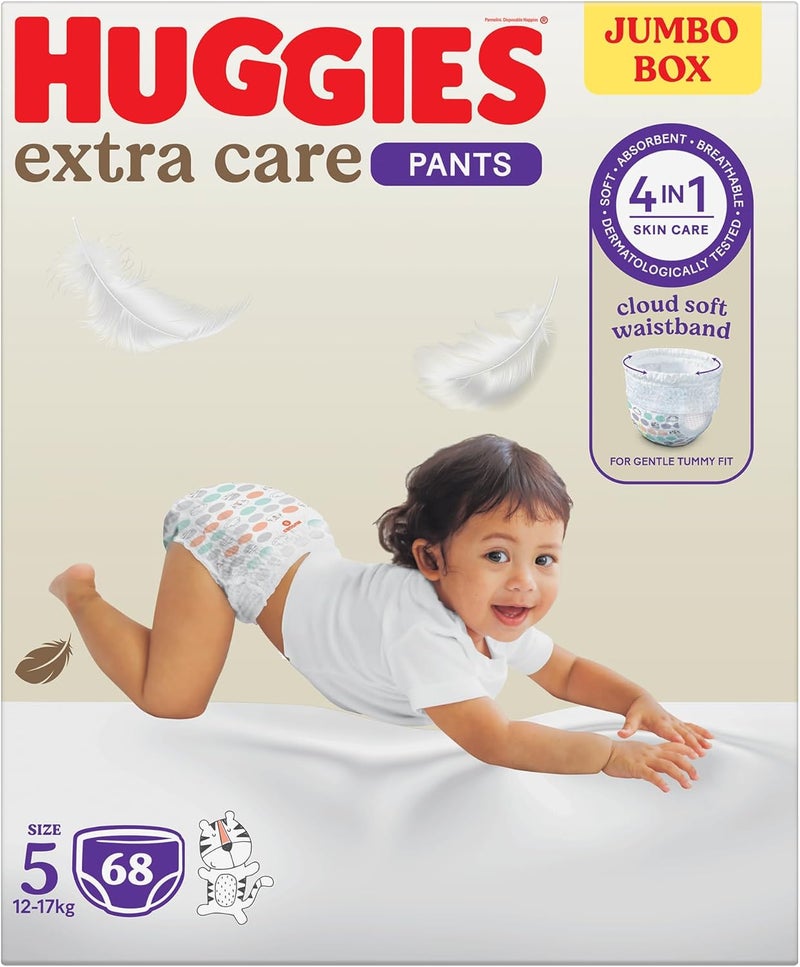 Huggies Extra Care Pants, Size 5, Jumbo Box 68 Pcs - Image 1