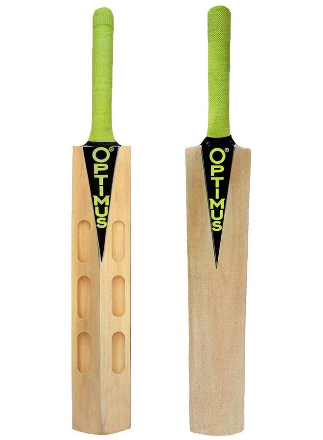 أوبتيموس مضرب كريكيت أوبتيموس® سكوب من خشب الصفصاف الكشميري (حجم كامل مع غطاء تترون للعب بكرات التنس/المطاط الناعمة والصلبة) - لا يُستخدم مع كرات الجلد - Image 1