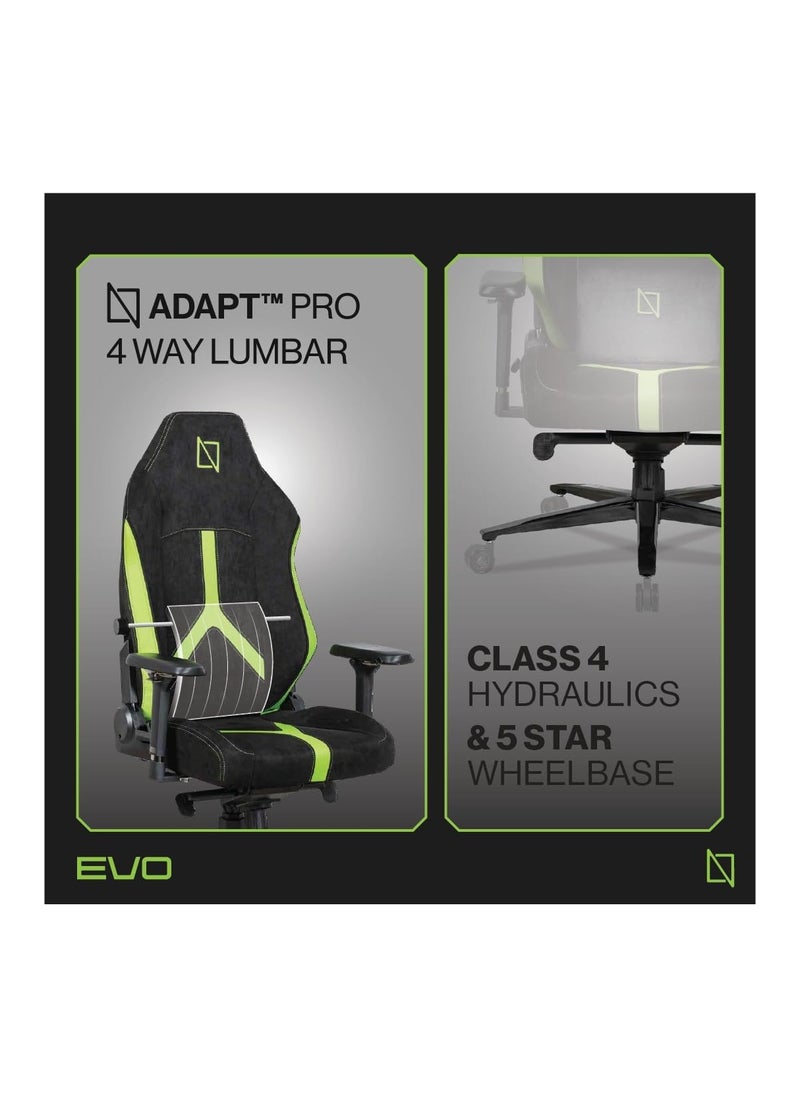 NAVODESK - APEX PRO EVO SERIES High Back Computer Gaming Chair with Magnetic Swappable Armrests Lumbar Pillow Magnetic Headrest by NAVO EVO PRO Hypersuede Lime Green - Image 1