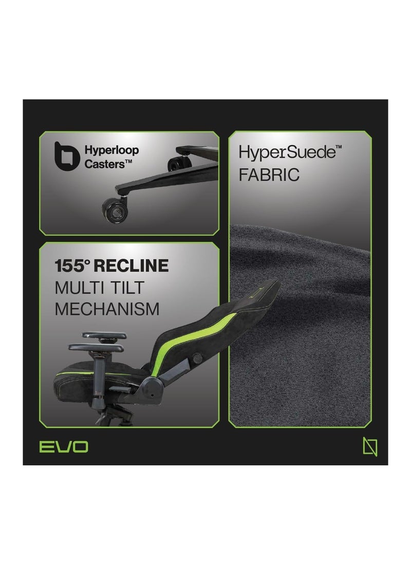 NAVODESK - APEX PRO EVO SERIES High Back Computer Gaming Chair with Magnetic Swappable Armrests Lumbar Pillow Magnetic Headrest by NAVO EVO PRO Hypersuede Lime Green - Image 1