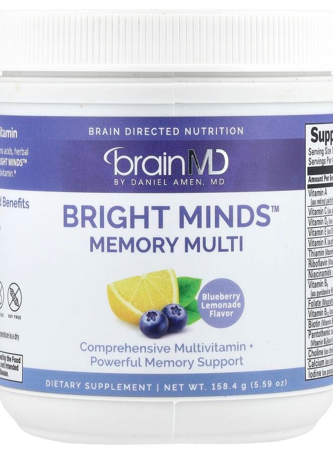 BRAINMD Bright Minds™ Memory Multi Blueberry Lemonade 5.59 oz (158.4 g)