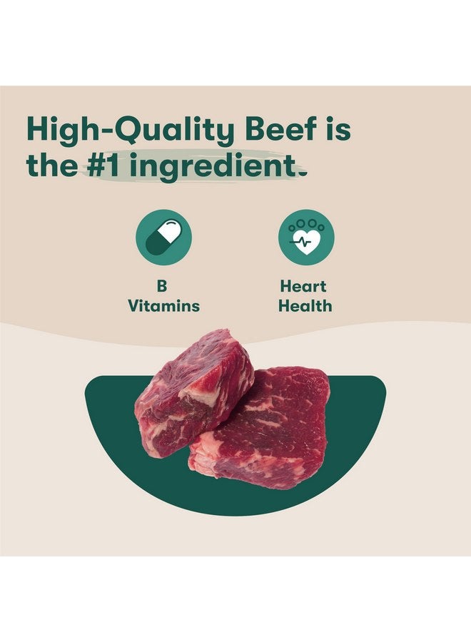 جينكس طعام الكلاب الرطب جينكس بيف، يمتزج مع طعام الكلاب الجاف، مصنوع من لحم البقر والدجاج الحقيقيين، مرق العظام والأرز البني، بدون حشو، للجراء، البالغين، كبار السن، 9 أونصة، عبوة من 12 قطعة - Image 3