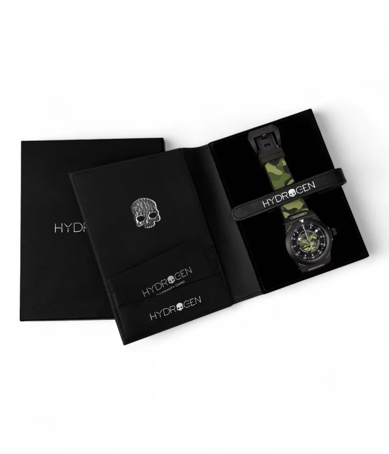 Hydrogen Watch Camo Automatic Sportivo Black-Green Camo Watch for Men | Best Price UAE