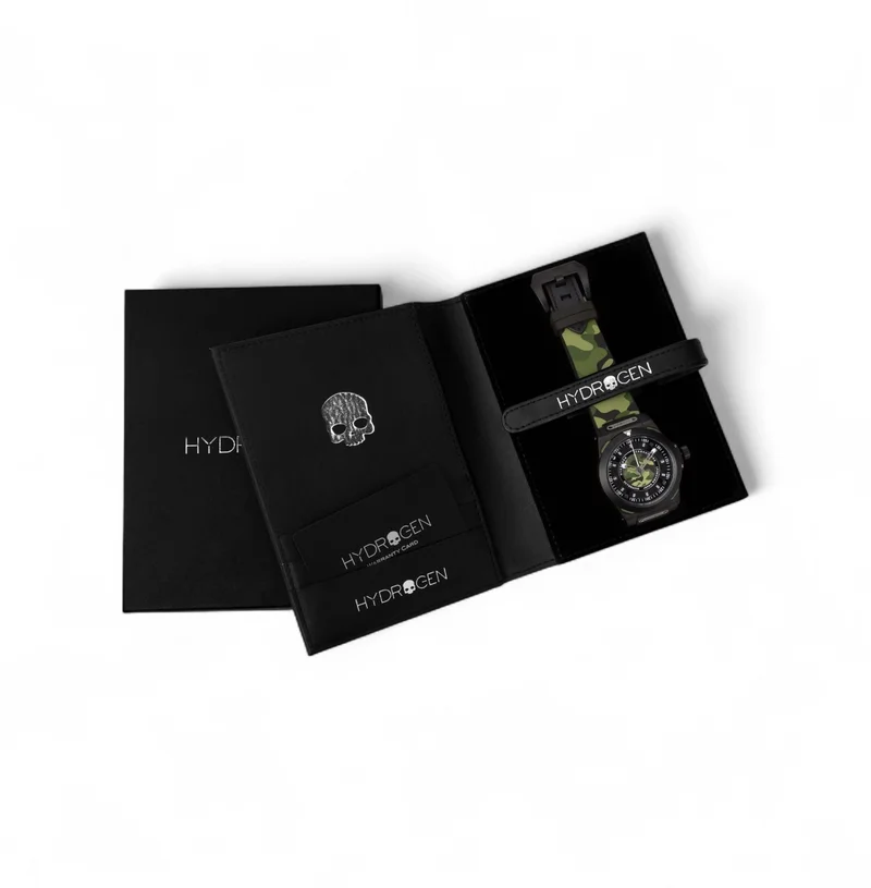 Hydrogen Watch Camo Automatic Sportivo Black-Green Camo Watch for Men | Best Price UAE