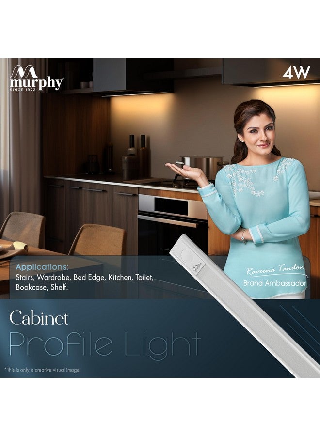 Murphy 1 Feet LED Under Cabinet Lighting, 4W Under Cabinet and Under Counter Lighting, LED Profile Light : Warm White, Pack of 6 - Image 5