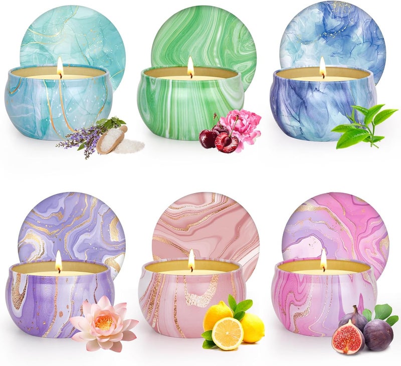 SUPERSUN Candles Gifts for Women, 6 Pack Scented Candles for for Home Scented, Natural Soy Wax Aromatherapy Candle Gift Set for Christmas, Friends Birthday, Mothers Day, Teacher Appreciation Gifts