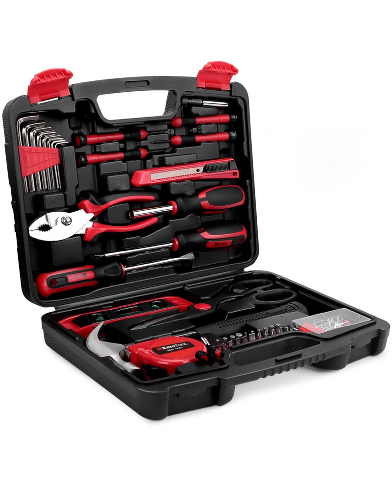 KingTool Home Repair Tool Kit - 149 Pieces Basic Home Repair Tool Set, General Mechanic Tool Set, General Household Tool Kit with Plastic Toolbox, Perfect for Homeowner, Office & College Repairs - Image 1