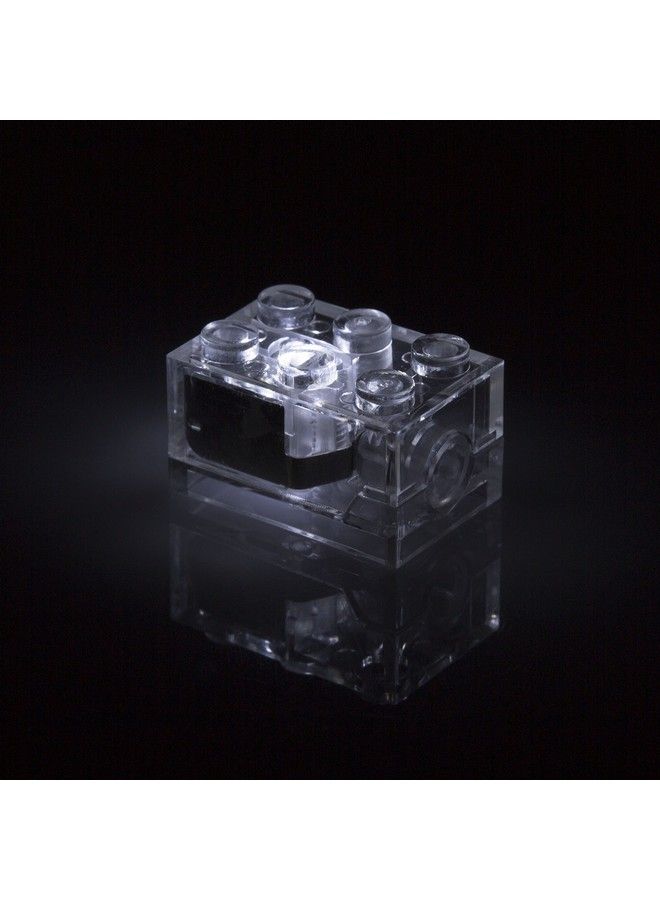 SCS Direct Light Up Building Blocks Bricks Set Of 8 (2"X3") Bricks With On/Off And Dim Ability Red White & Blue Colors Compatible With And Fit Tightly With All Major Building Block Brands - Image 4