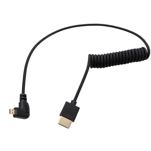 HangTon Micro HDMI to Full HDMI 4K 8K60p Cable for Canon R6 R6II R5C R5 R8 Sony ZVE10 A7C A7RIV A7RIII A7S2 Lumix S5 S9 GH4 Camera ATOMOS Ninja V Ultra SmallHD Cine Indie Monitor Type A D 50cm - Image 1