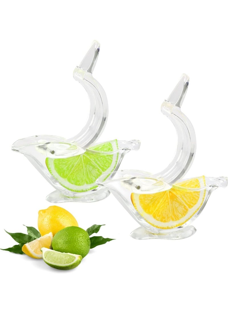 YQbest 2PCS Manual Lemon Squeezer, Bird Juicer Ergonomic Design, Acrylic Transparent Fruit Portable Hand Lime for Orange Citrus Kitchen Gadget  - Image 2