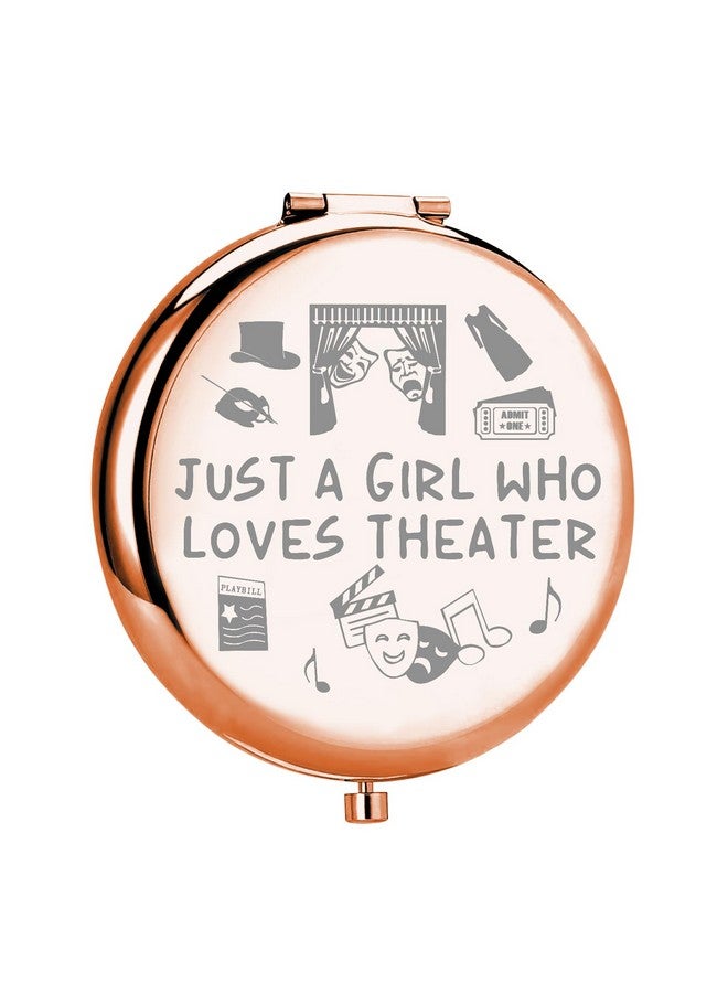 MYOSPARK Drama Theatre Compact Makeup Mirror Drama Student Graduation Gift Drama Theater Gifts Just A Girl Who Loves Theater (Loves Theater Mirror) - Image 1