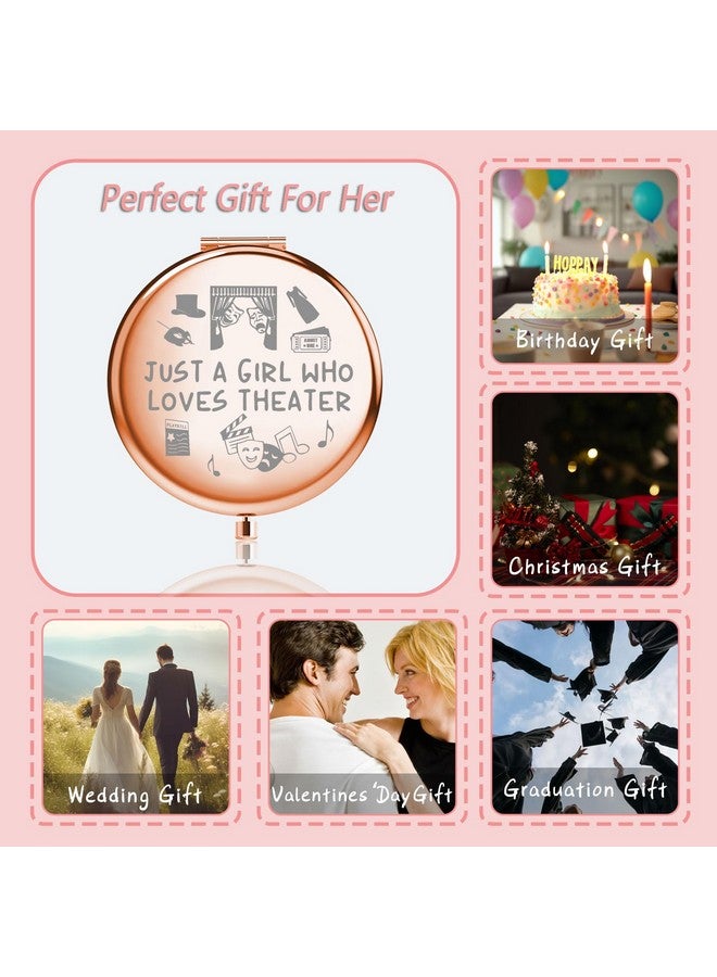 MYOSPARK Drama Theatre Compact Makeup Mirror Drama Student Graduation Gift Drama Theater Gifts Just A Girl Who Loves Theater (Loves Theater Mirror) - Image 4