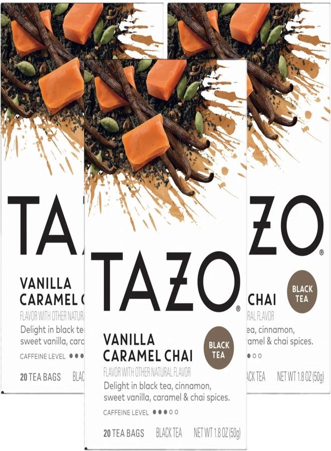 Tazo Vanilla Caramel Chai Teabags, 20 Count (Pack of 3) - Image 1