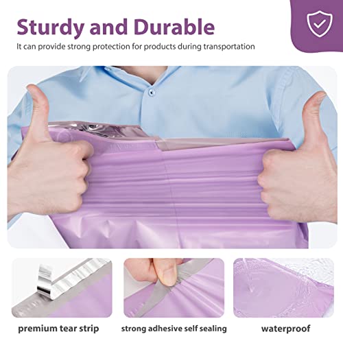 Fuxury Large Poly Mailers 24x24 Inch 50 Pcs, Waterproof Shipping Bags for Clothing, Strong Adhesive Shipping Envelopes for Small Business Suppliers, Self Seal Mailers Poly Bags Mailing Bags Purple - Image 3