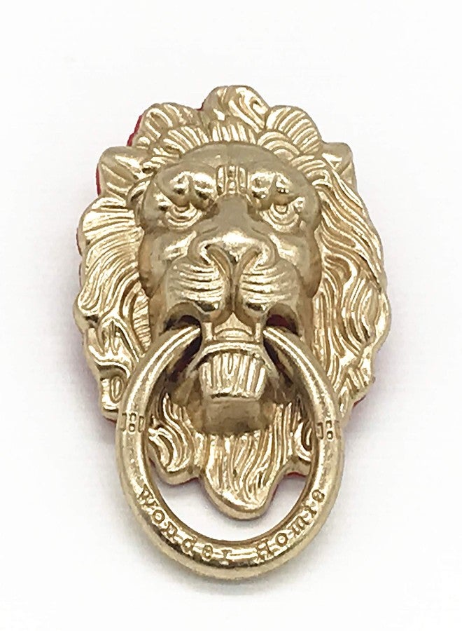 Ailifly Lion Pattern Cell Phone Ring Stand Holder Colorful Cute Pattern Painted Universal Metal Buckle Finger Ring Kickstand Compatible Various Smartphones Tablet Or Phone Cases (Gold) - Image 1