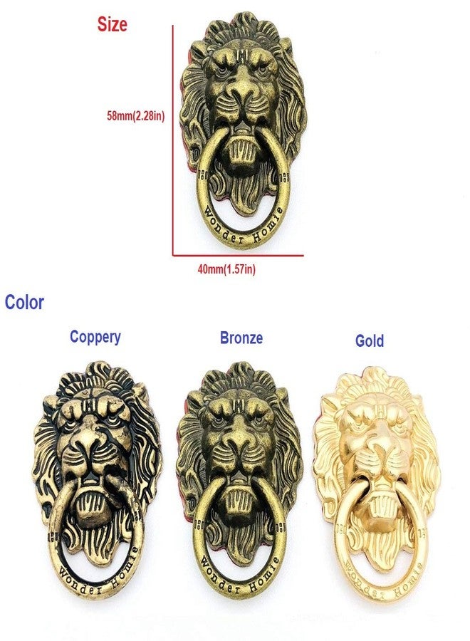 Ailifly Lion Pattern Cell Phone Ring Stand Holder Colorful Cute Pattern Painted Universal Metal Buckle Finger Ring Kickstand Compatible Various Smartphones Tablet Or Phone Cases (Gold) - Image 2