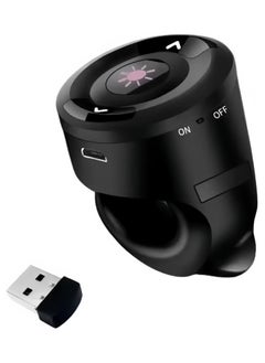 General 2.4G Wireless Presenter for Powerpoint Presentation Remote Control Red Laser Pointer,Finger Ring Presenter Rechargeable Slide Remote for Powerpoint Presentation Clicker for Computer  - Image 1